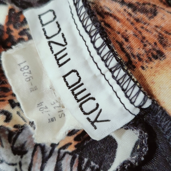 Safari animals Vintage one piece Swimsuit leotard body suit Back Out 80s S/M - Picture 6 of 7